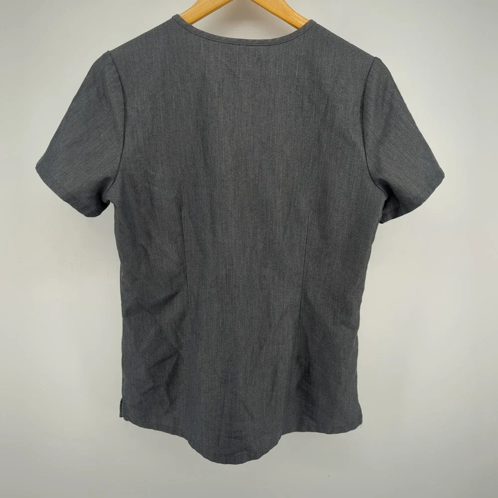 FIGS Scrubs Set Size Small Top Pants Charcoal Grey Technical Collection READ - Picture 8 of 13